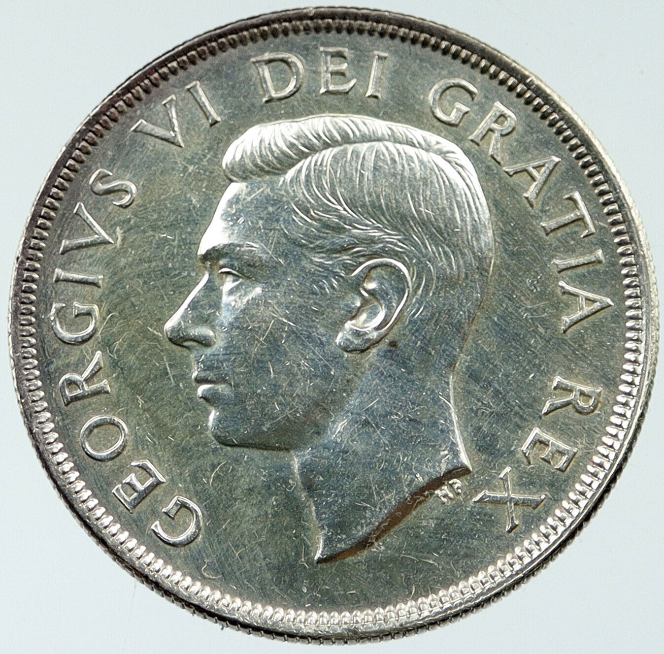 1949 CANADA UK King George VI SHIP Newfoundland OLD Silver Dollar Coin i117638