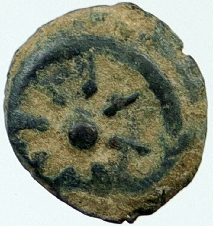 103BC Ancient Biblical Widow's Mite ALEXANDER JANNAEUS Coin HENDIN 1150 i117568