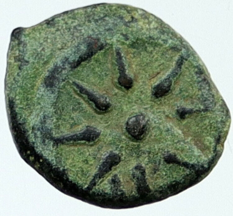 103BC Ancient Biblical Widow's Mite ALEXANDER JANNAEUS Coin HENDIN 1150 i117593