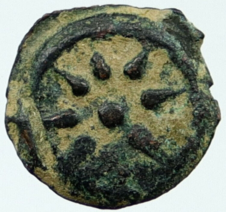 103BC Ancient Biblical Widow's Mite ALEXANDER JANNAEUS Coin HENDIN 1150 i117576