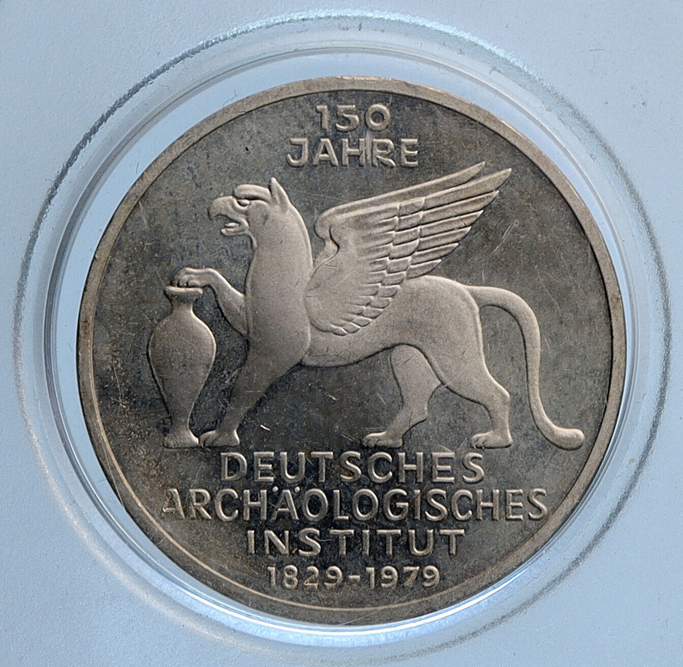 1979 J GERMANY Archeological Institute Proof Silver 5 Mark German Coin i115154