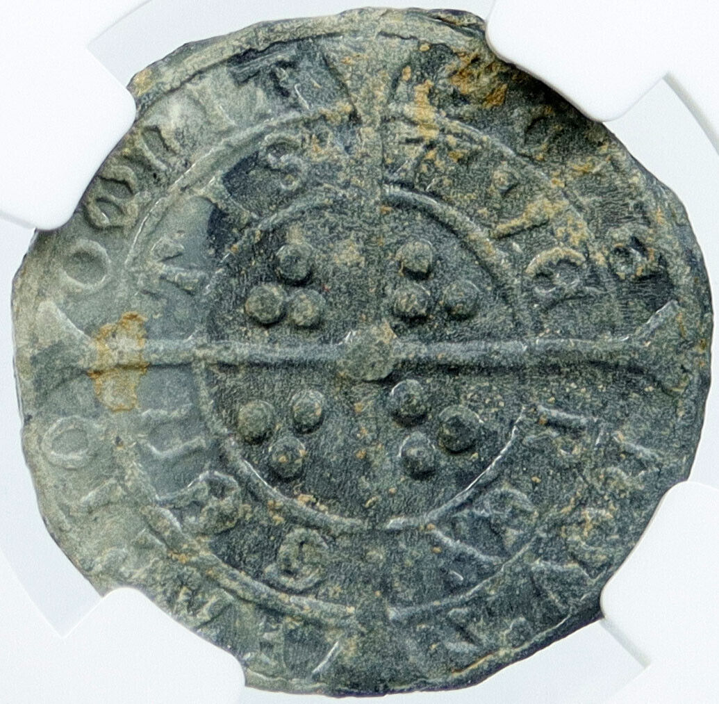 1485-1530 BURY ST EDMUNDS England BOY BISHOP LeadToken FESTIVAL Coin NGC i117855