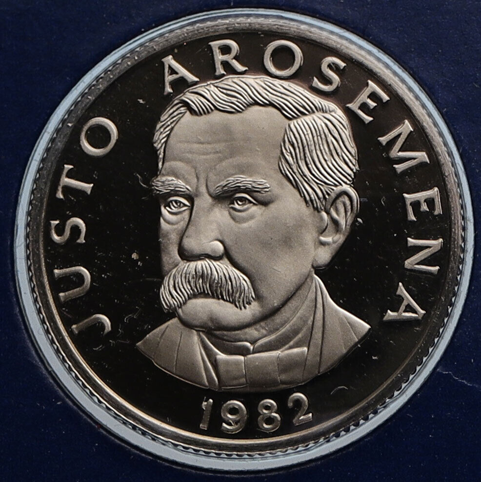 1982 PANAMA Justo Arosemena Quesada OLD Vintage Proof 25 Centesimos Coin i115144