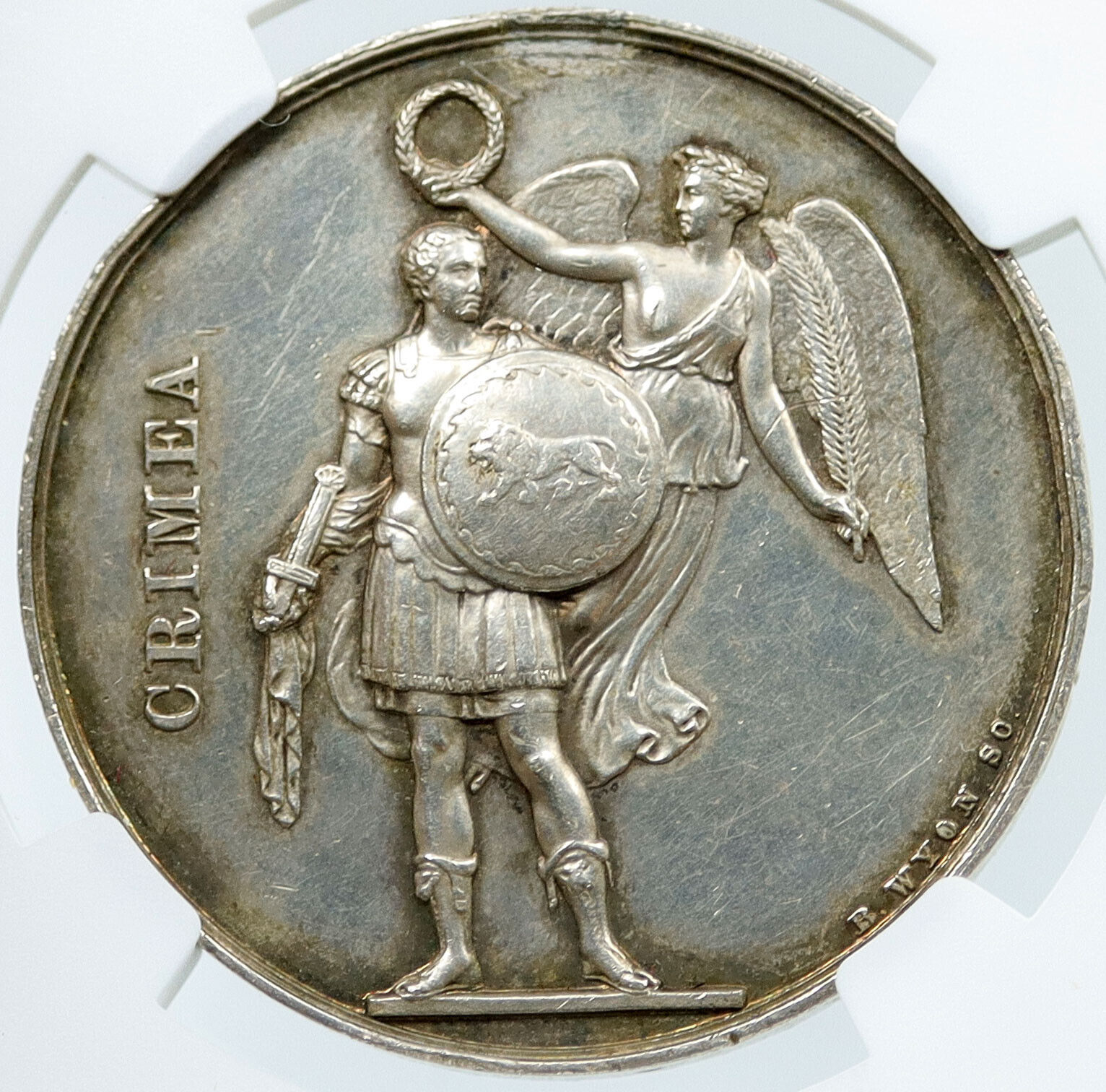 1854 GREAT BRITAIN UK Queen VICTORIA CRIMEA War Silver SERVICE Medal NGC i117861
