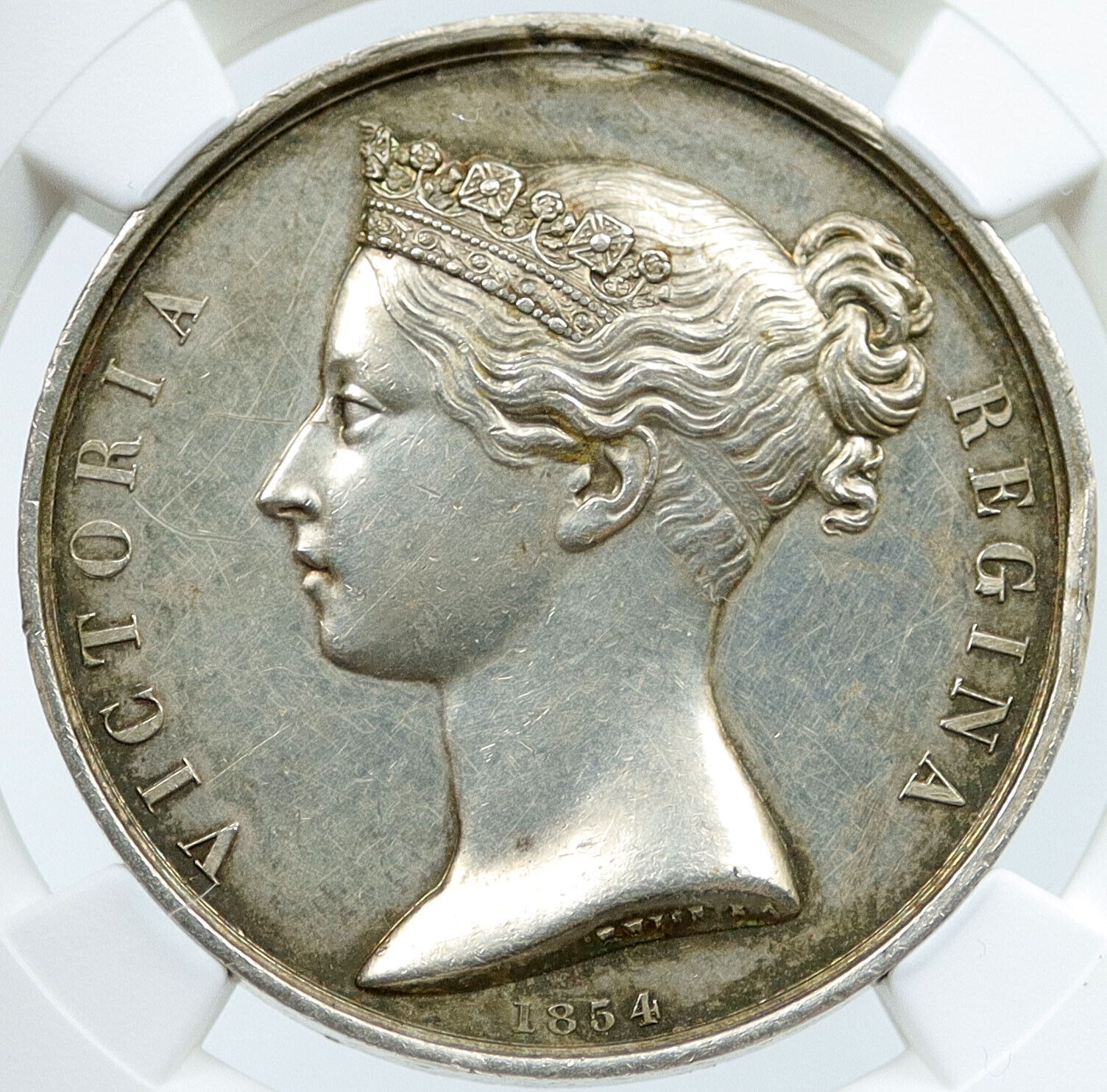 1854 GREAT BRITAIN UK Queen VICTORIA CRIMEA War Silver SERVICE Medal NGC i117861