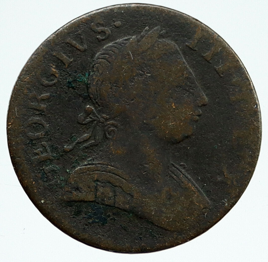 1775 US COLONIAL Circulation IMITATION Great Britain GEORGE III Coin i117179