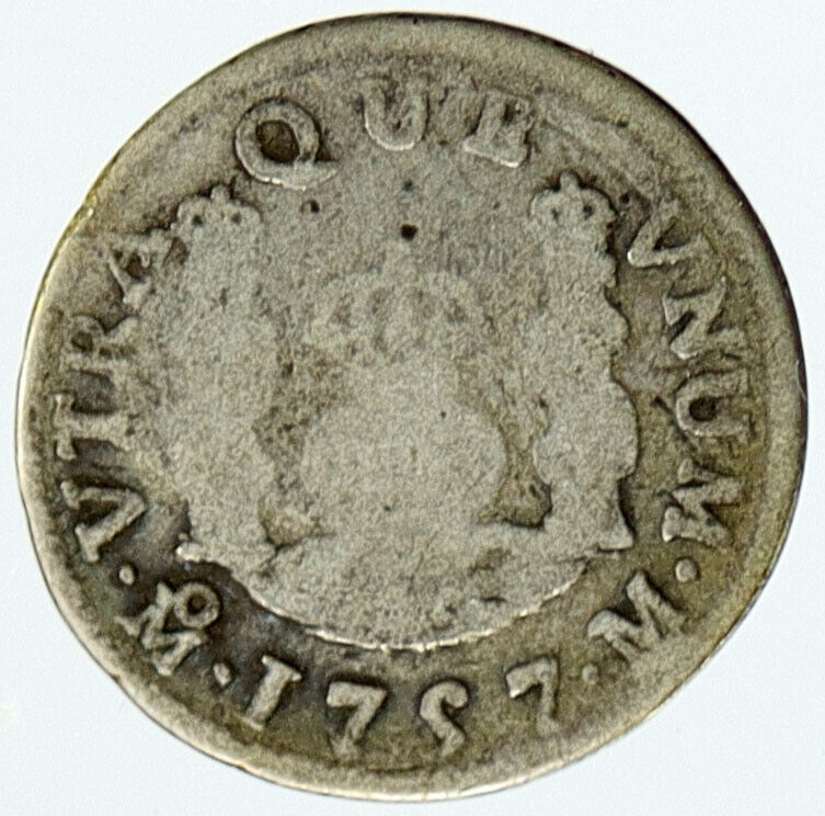 1752 MEXICO under SPAIN King Ferdinand VI Antique Silver 1 Real Coin i117174