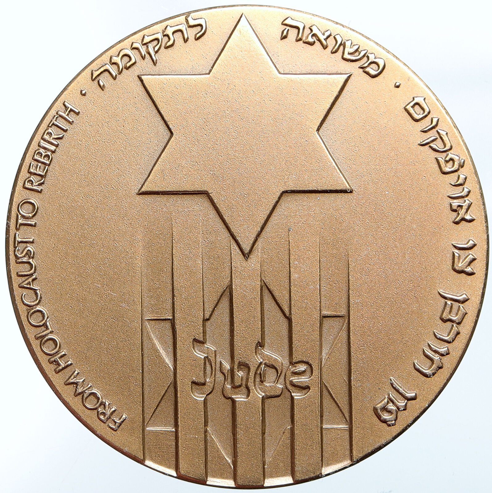 1981 ISRAEL Artistic Jude Star Holocaust Survivors Vintage OLD Medal i114776