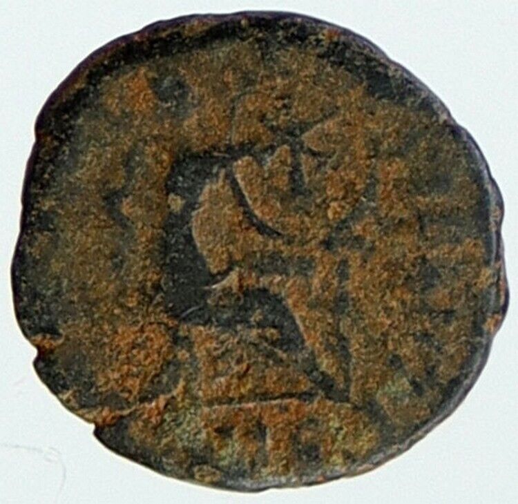 SAINT Aelia Flacilla wife of Theodosius I CHRISTIAN CHI-RHO Roman Coin i115605