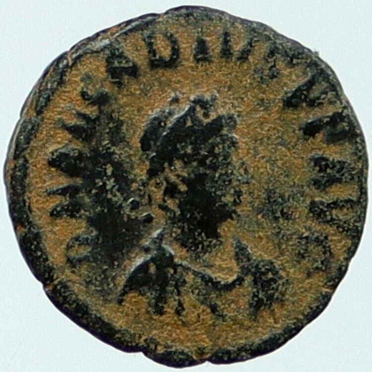 ARCADIUS Authentic 383AD Ancient Roman Coin w VICTORY ANGEL & CHI-RHO i118178