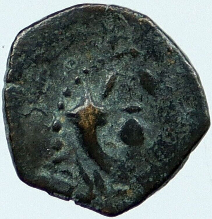 103BC Ancient Bible Greek JERUSALEM Coin JEWISH Kng JANNAEUS HENDIN 1145 i118255