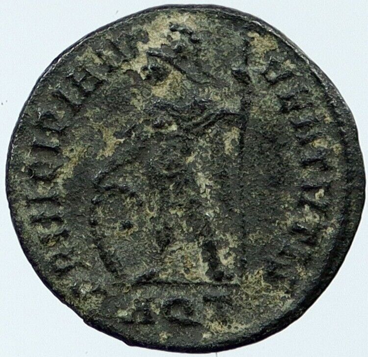 CRISPUS Authentic Ancient 317AD Aquileia Original OLD Roman Coin MARS i118326