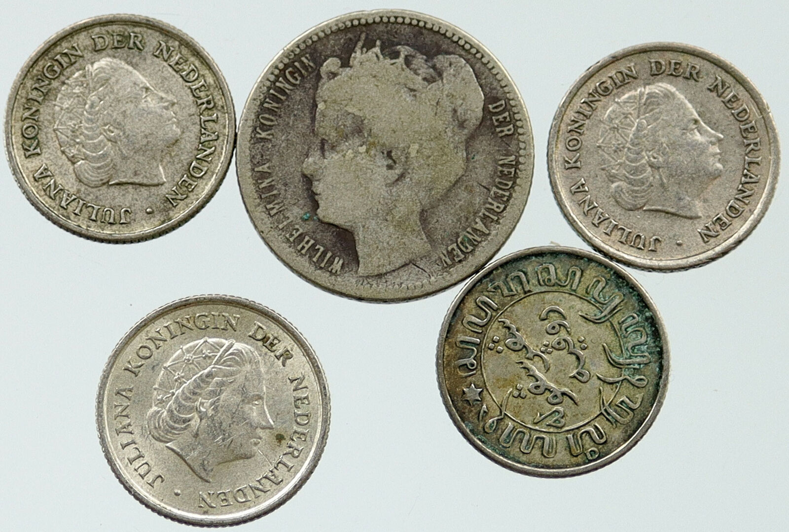 Lot of 5 Silver WORLD COINS Authentic Collection Vintage Group DEAL GIFT i115384