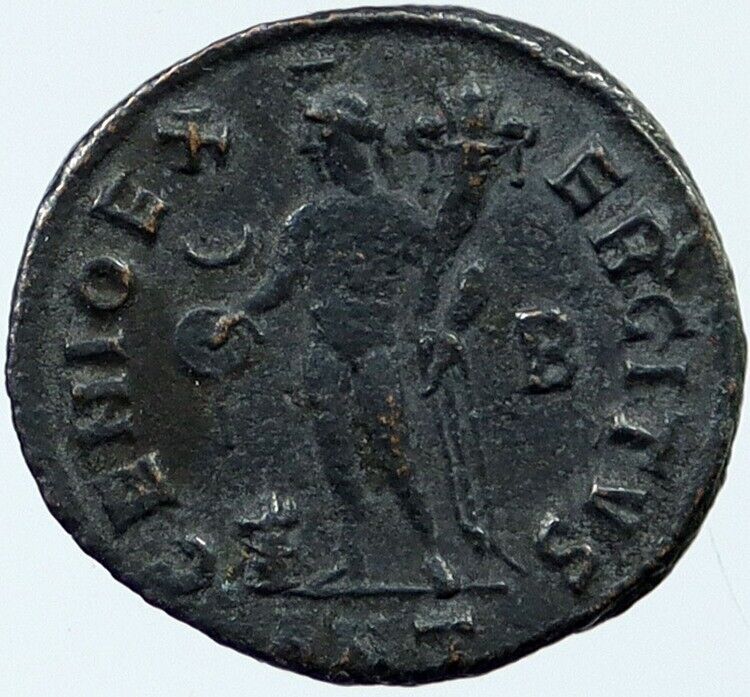 MAXIMINUS II DAIA Authentic Ancient 310AD Antique OLD Roman Coin GENIUS i118341