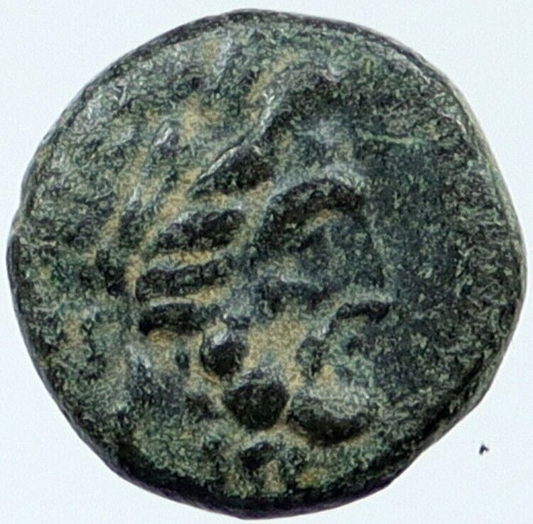 PERGAMON in MYSIA Authentic Ancient 150BC Greek Coin ASCLEPIUS SERPENT i118350