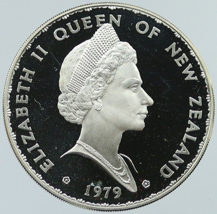 1979 NEW ZEALAND under UK Queen ELIZABETH II Proof Silver Dollar Coin i118371