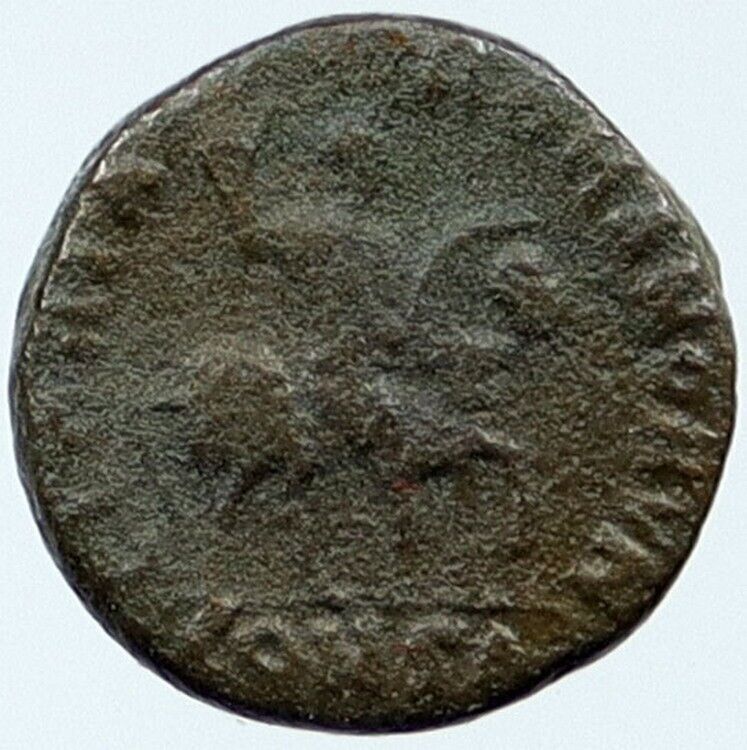 HONORIUS 393AD Constantinople Authentic OLD Ancient Roman Coin HORSEBACK i118391