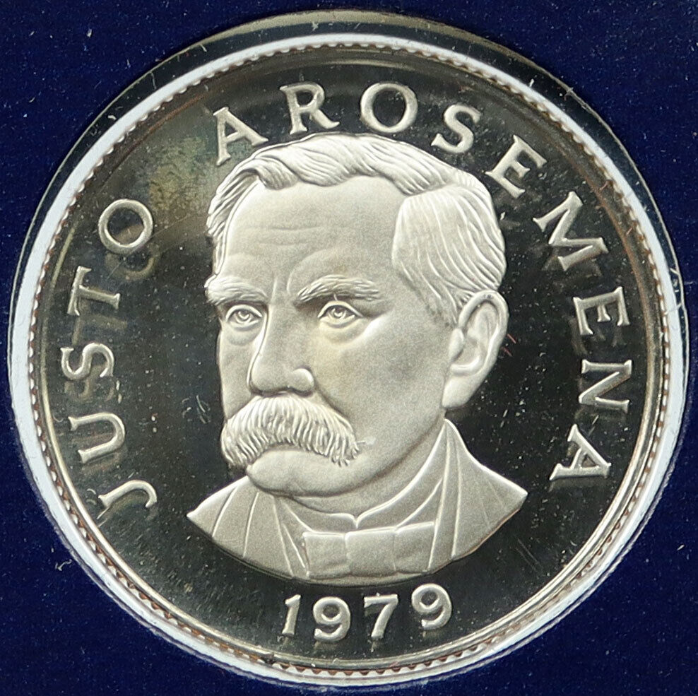 1976 PANAMA HERO Justo Arosemena Quesada Proof 25 Centesimos Coin i115095