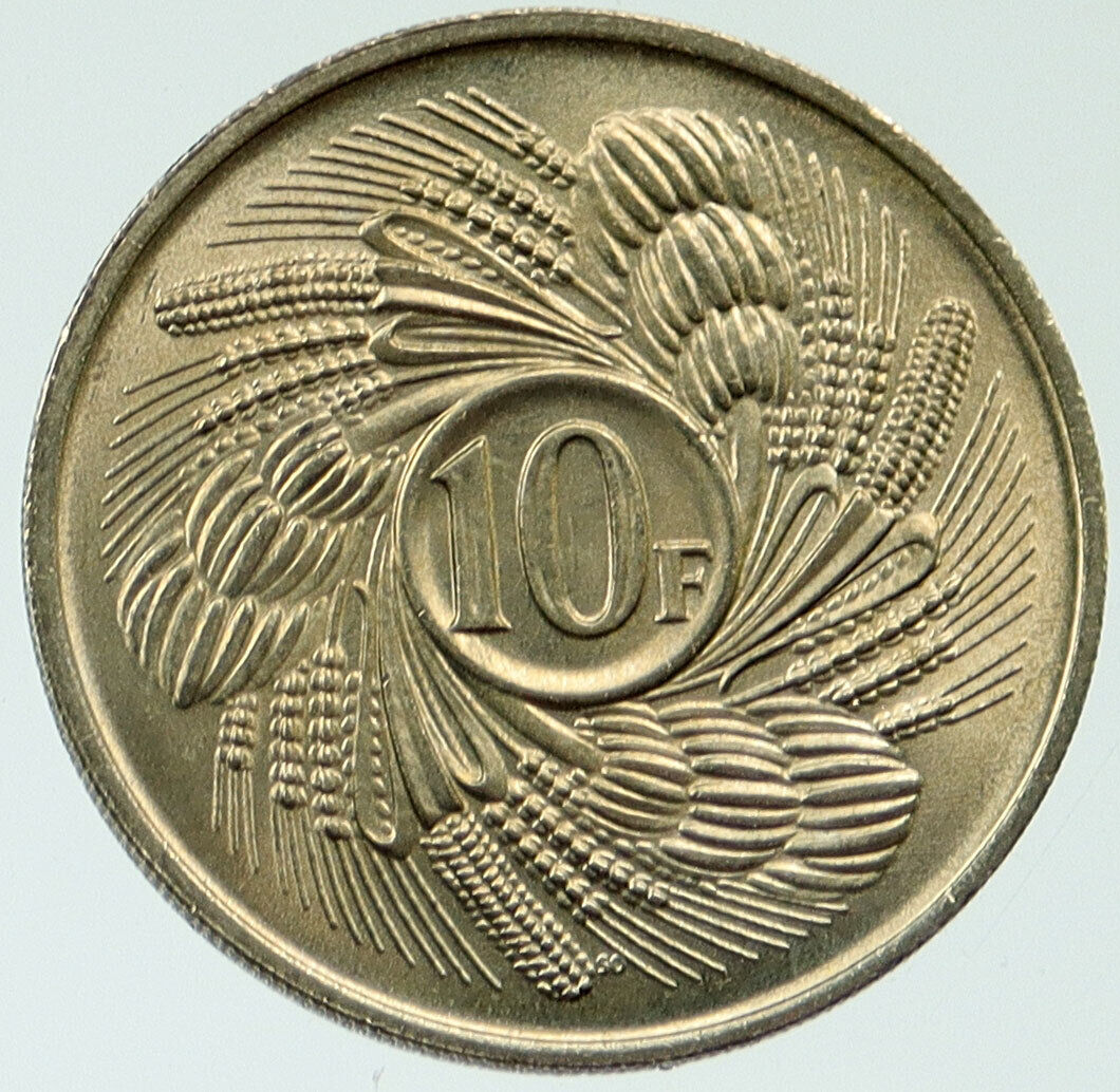 1968 BURUNDI a Country in AFRICA Commemorative FAO Food 10 Francs Coin i117286