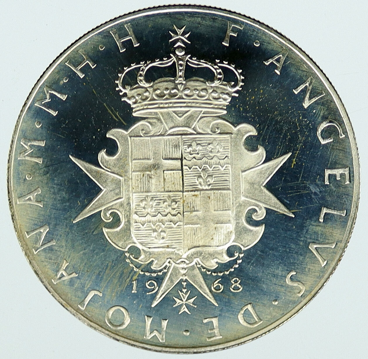 1968 ORDER OF MALTA FAO Commemorative Pattern 3 Scudi Silver Coin StJOHN i117294