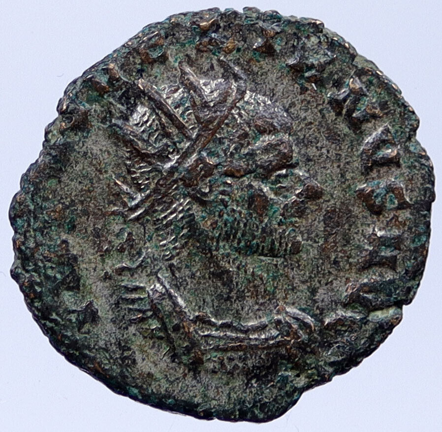 AURELIAN Authentic Ancient 272AD Orignal Genuine Roman Coin GLOBE SPEAR i118440