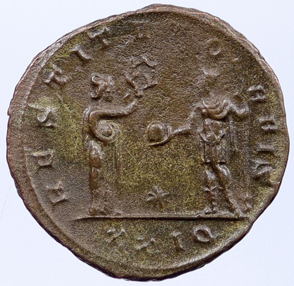 PROBUS Authentic Ancient Original OLD Genuine Roman Coin PRESENTED GLOBE i118473