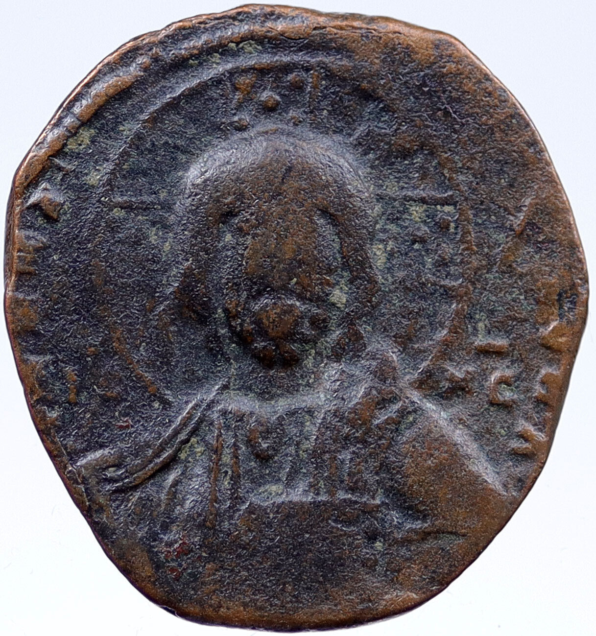 JESUS CHRIST Class A2 Anonymous Ancient 976AD OLD Byzantine Follis Coin i118525