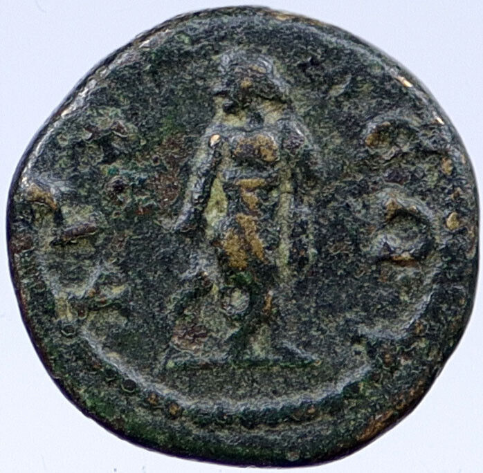 COMMODUS 177AD Anchialus Thrace Authentic Ancient Roman Con ASCLEPIUS i118523