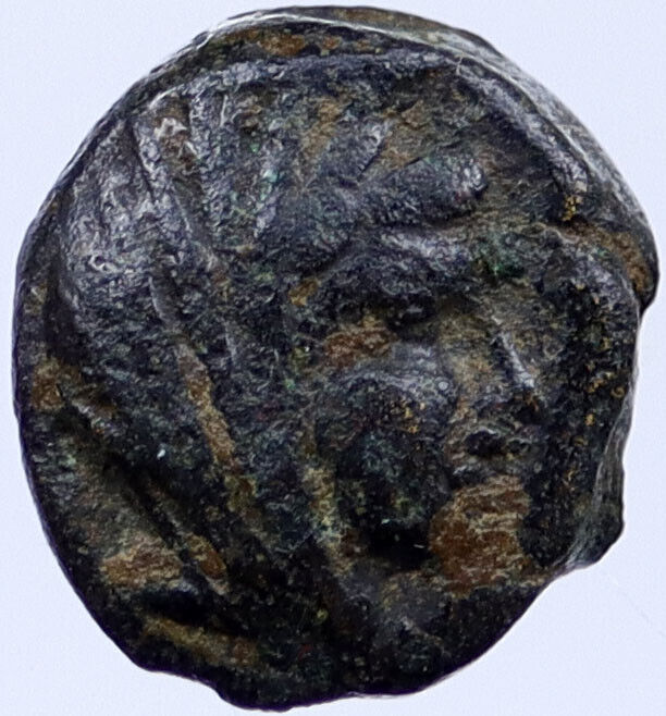 Thespiai in Boeotia 146 BC Authentic OLD Greek Coin VEILED FEMALE LYRE i118707