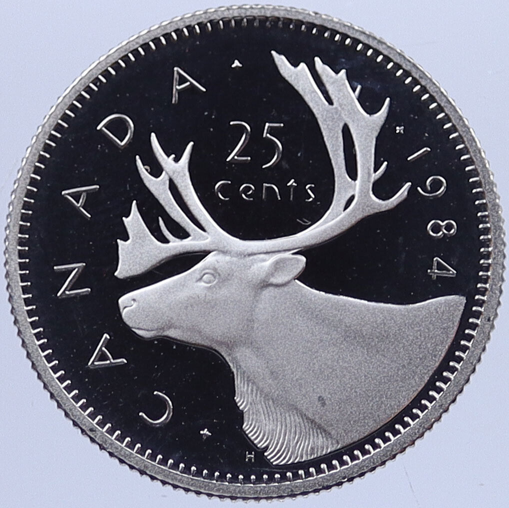 1984 CANADA PROOF 25 Cents Coin undrUK Great Britain Queen Elizabeth II i118711