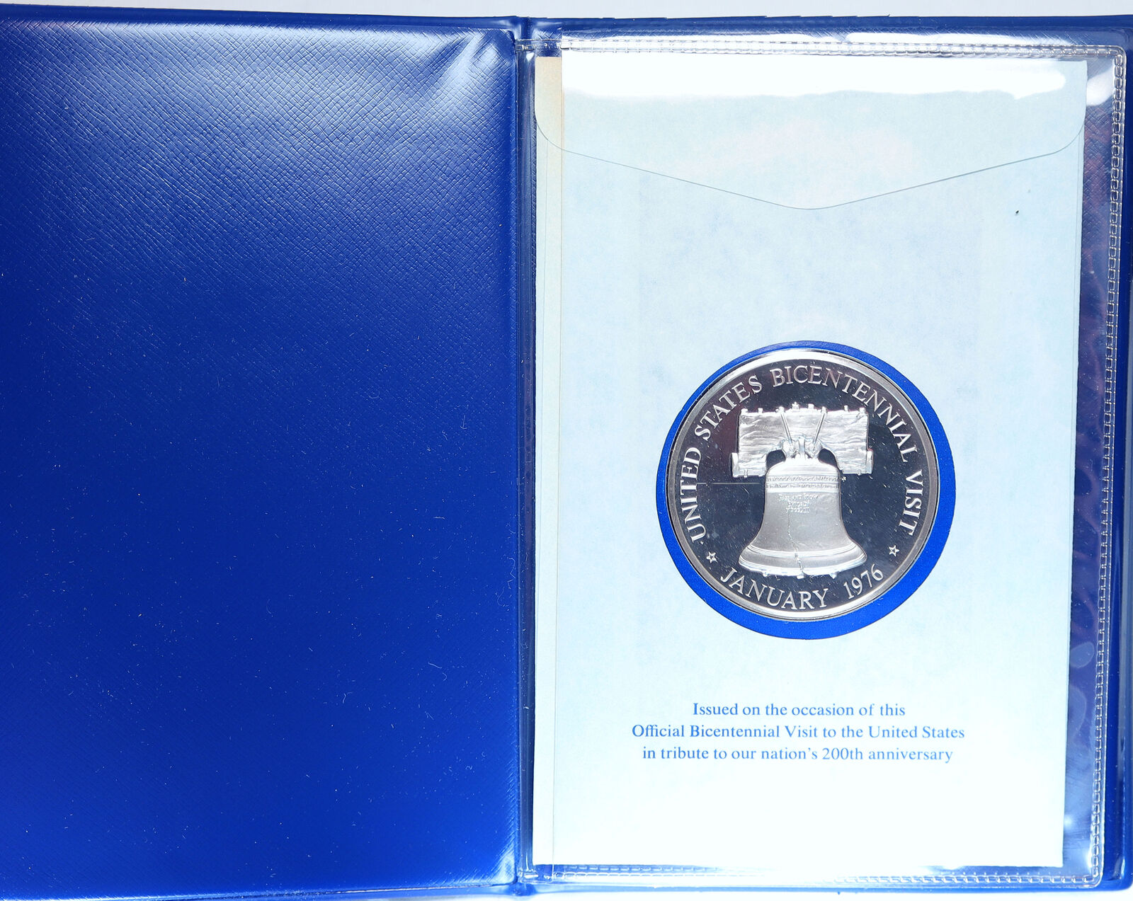 1976 US BICENTENNIAL VISIT Israel PM Yitzhak Rabin Proof Silver Medal i114236