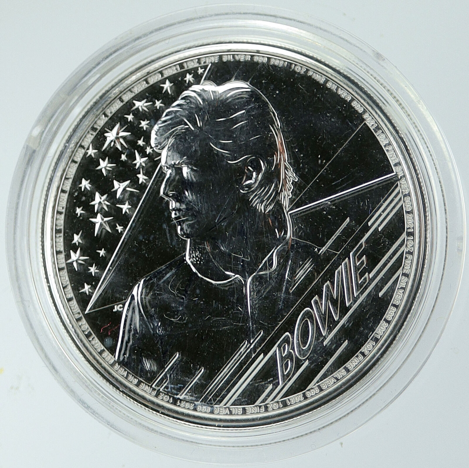 2021 UK Great Britain ELIZABETH II DAVID BOWIE Silver 1 OZ 2 Pounds Coin i116494