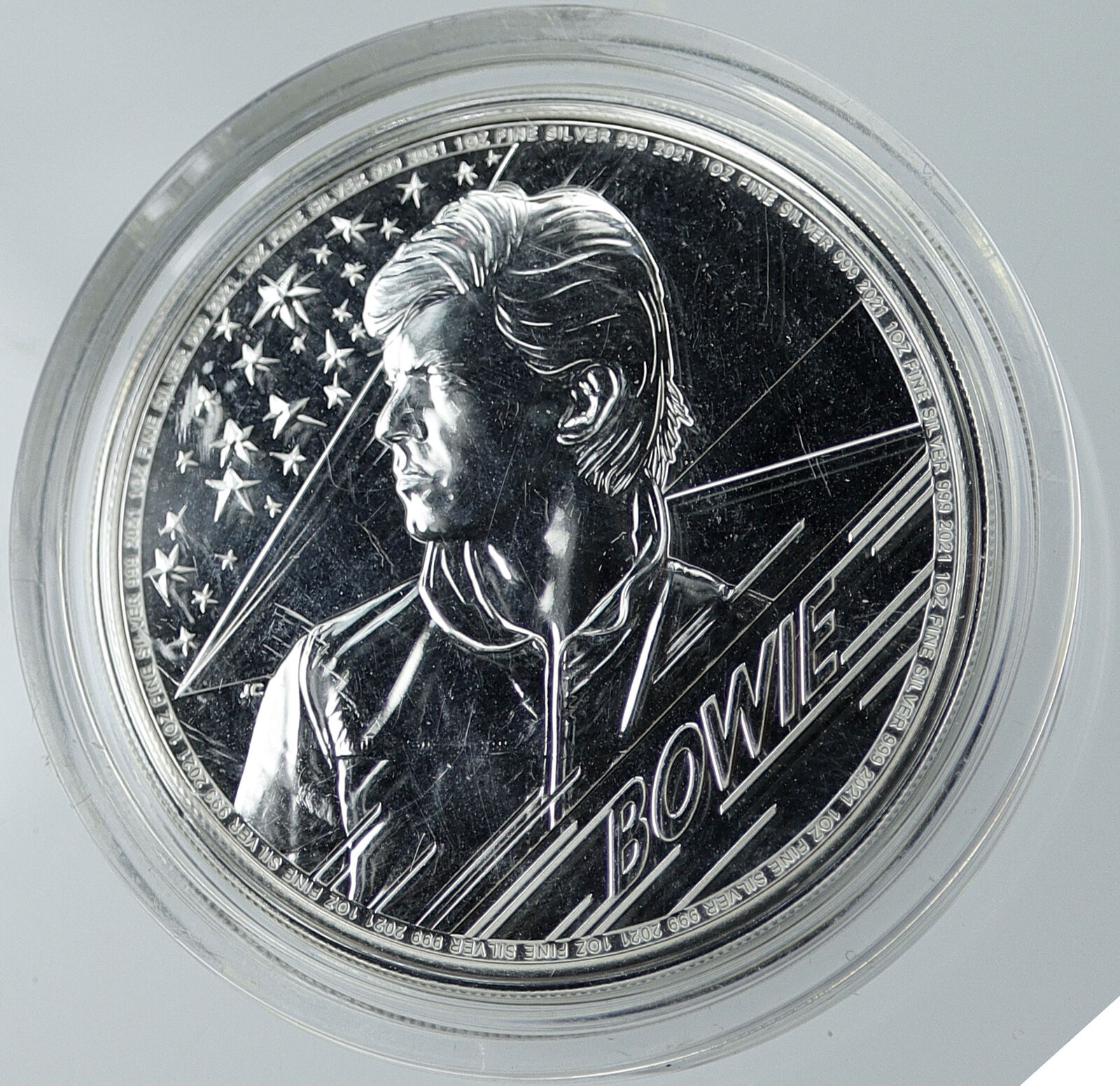 2021 UK Great Britain ELIZABETH II DAVID BOWIE Silver 1 OZ 2 Pounds Coin i116517