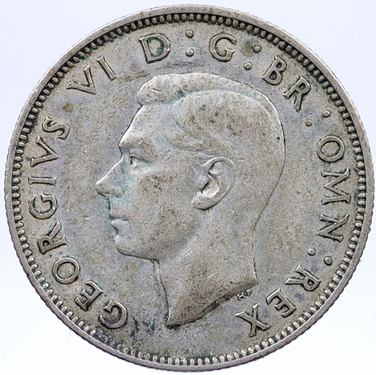 1942 Great Britain United Kingdom King George VI SILVER 2 SHILLING Coin i118799