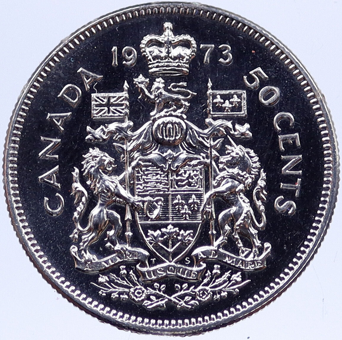 1973 CANADA under UK Queen ELIZABETH II Proof Like 50 CENTS Coin i118802
