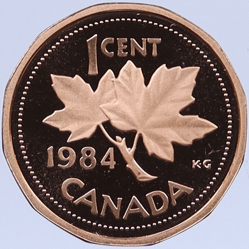 1984 CANADA PROOF 1 Cent Coin under UK Great Britain Queen Elizabeth II i118848
