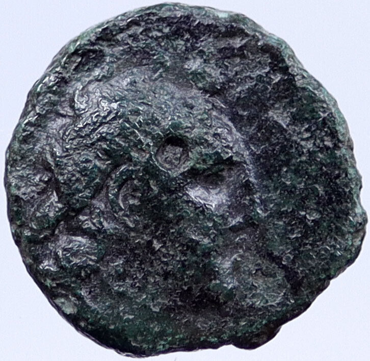 TRYPHON Rare Ancient 142AD Seleukid Authentic Ancient Greek Coin HELMET i118902