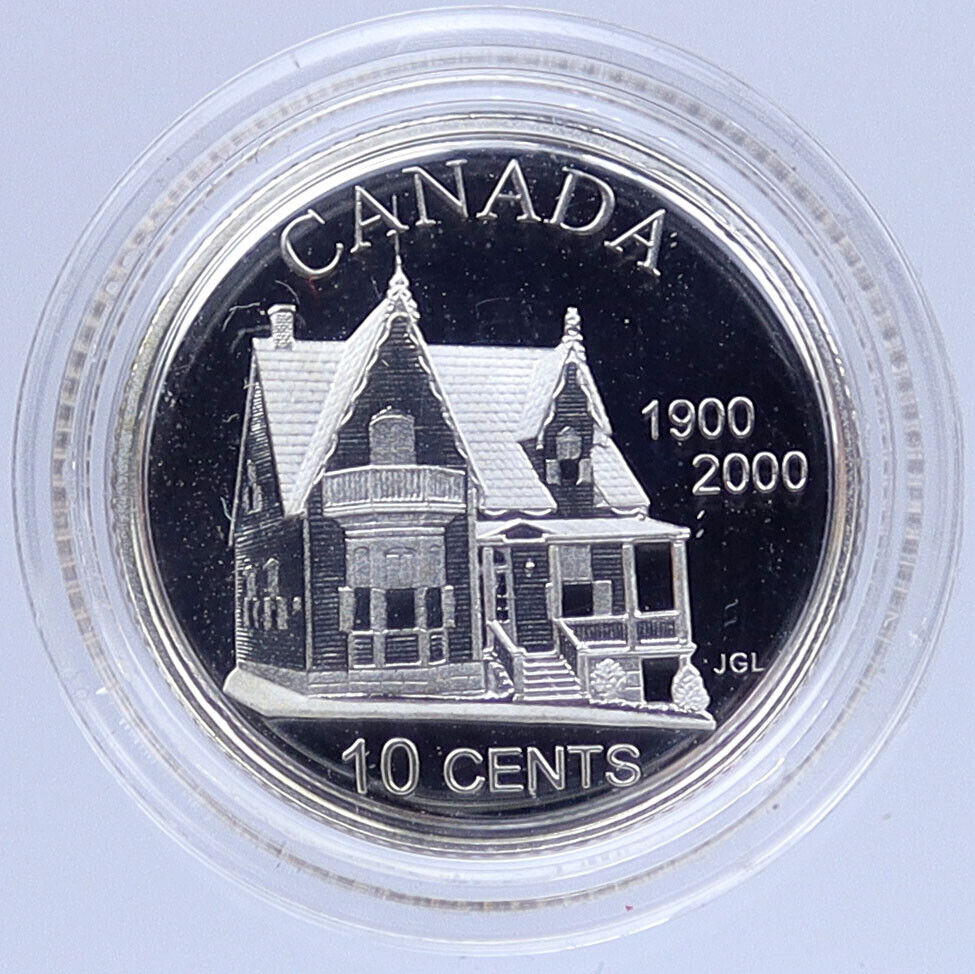 2000 CANADA UK ELIZABETH II DESJARDINS GROUP Proof 10 Cent SILVER Coin i118869