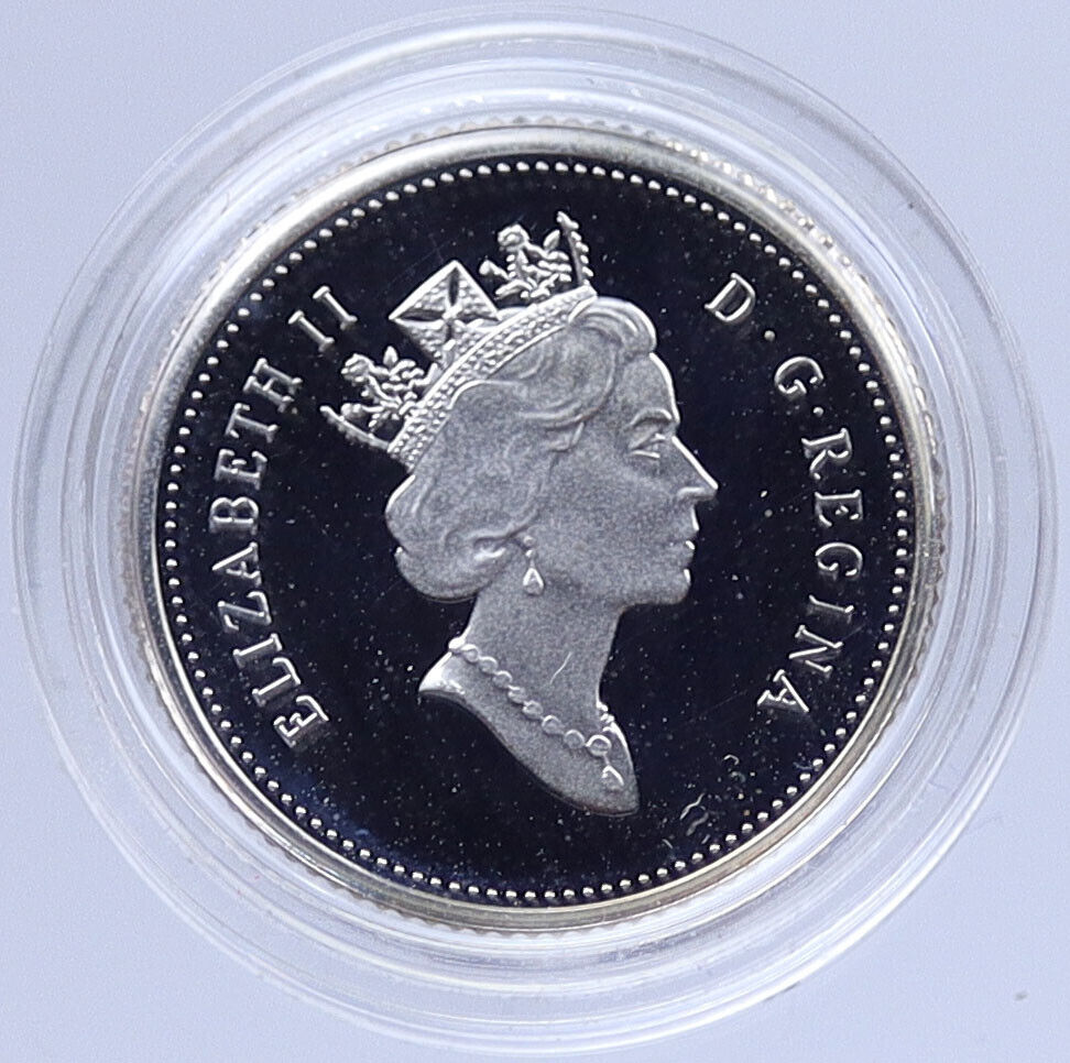 2000 CANADA UK ELIZABETH II DESJARDINS GROUP Proof 10 Cent SILVER Coin i118869