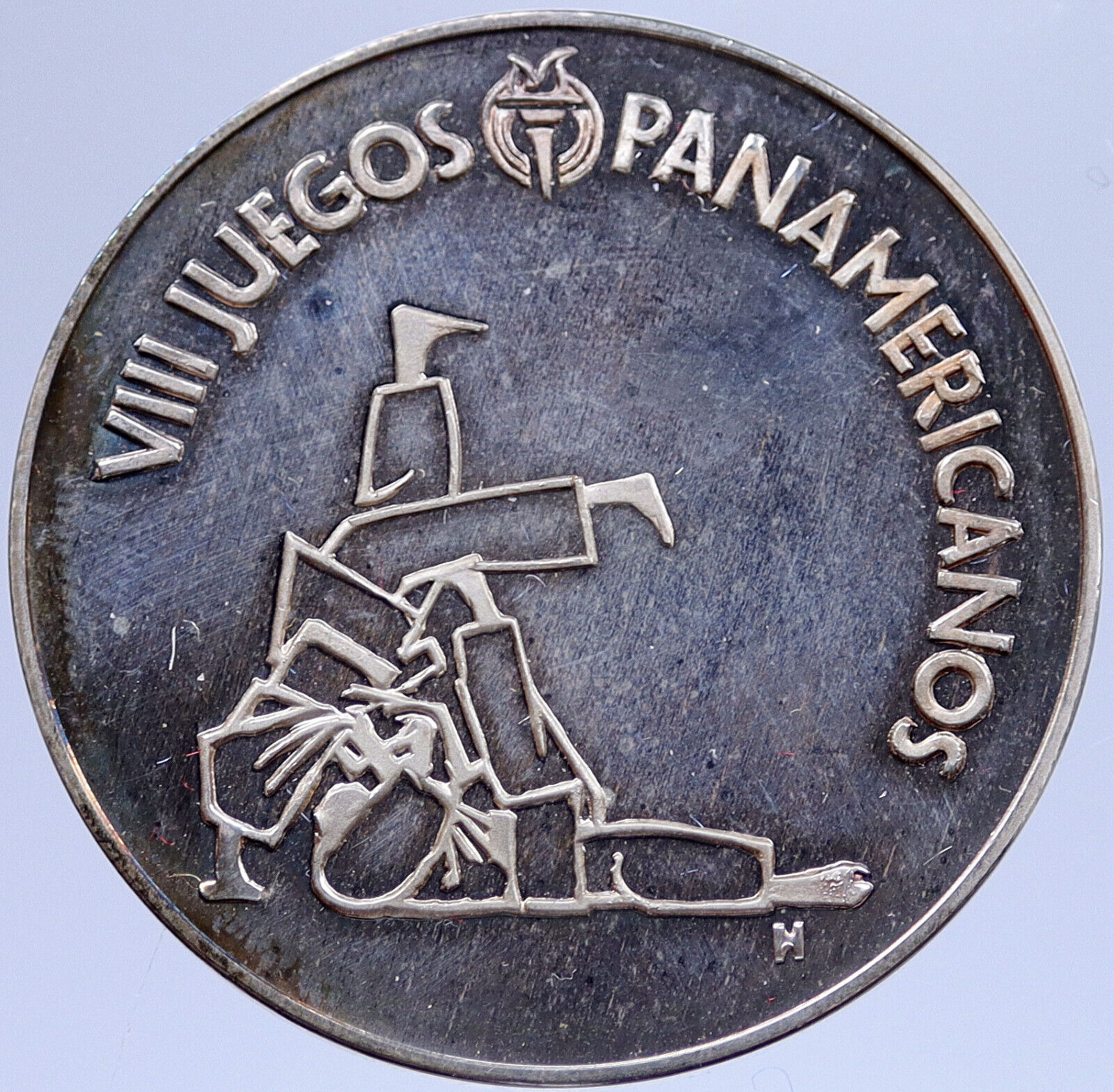 1979 Pan American VIII San Juan OLYMPIC Games Proof Silver MEDAL Athlete i118961