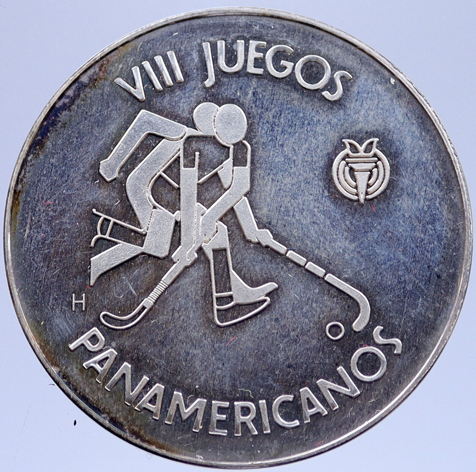 1979 Pan American VIII San Juan OLYMPIC Games Proof Silver MEDAL Athlete i118963