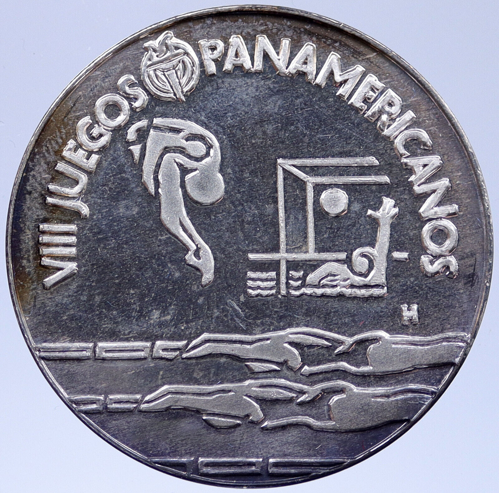 1979 Pan American VIII San Juan OLYMPIC Games Proof Silver MEDAL Athlete i118971