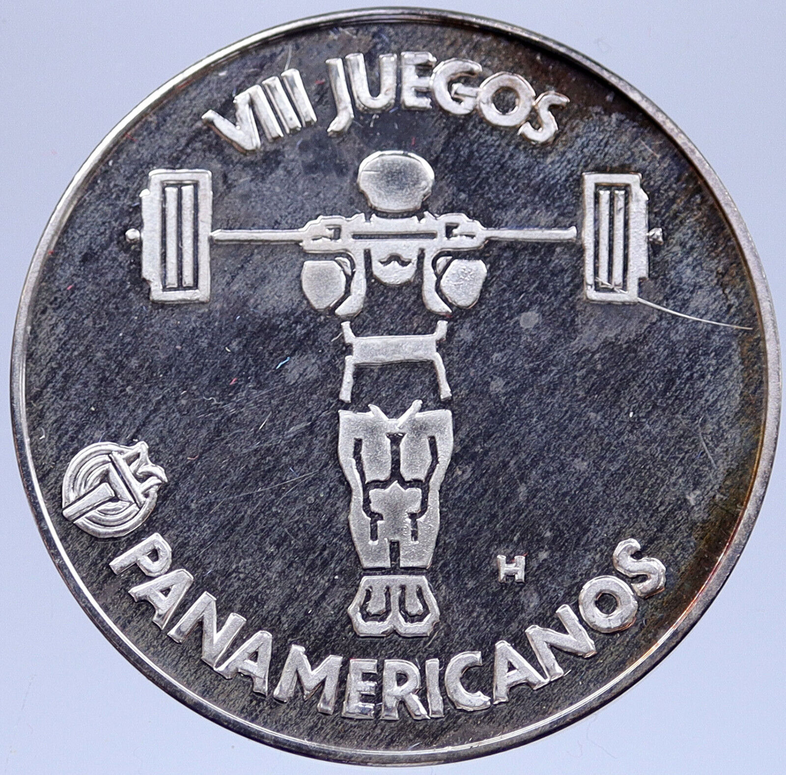 1979 Pan American VIII San Juan OLYMPIC Games Proof Silver MEDAL Athlete i118956
