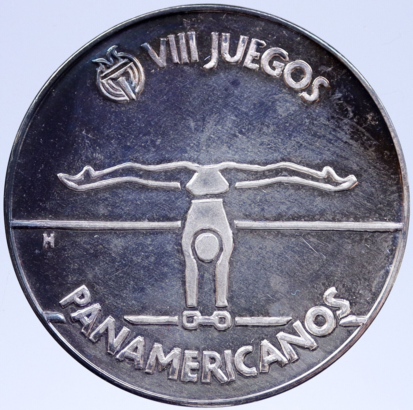 1979 Pan American VIII San Juan OLYMPIC Games Proof Silver MEDAL Athlete i118954