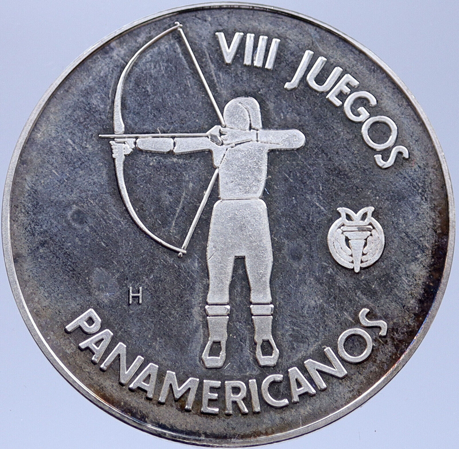 1979 Pan American VIII San Juan OLYMPIC Games Proof Silver MEDAL Athlete i118972