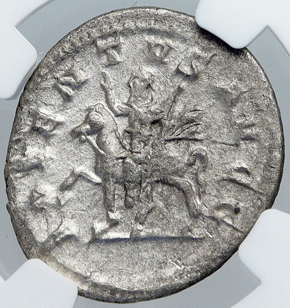 PHILIP I the ARAB Ancient 246AD Rome OLD Silver Roman Coin HORSEBACK NGC i89139