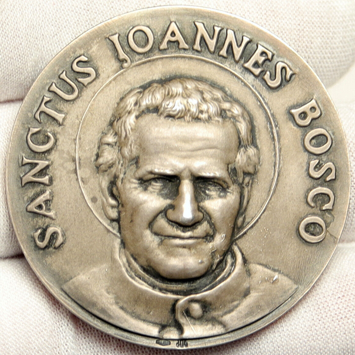 ITALY Saint JOHN Giovanni BOSCO Christian RELIGIOUS Silver Italian Medal i101015