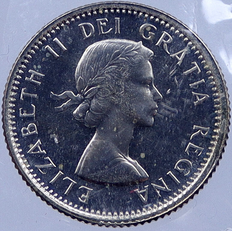 1964 CANADA Silver 10 Cents Canadian Coin under UK Queen ELIZABETH II i119038