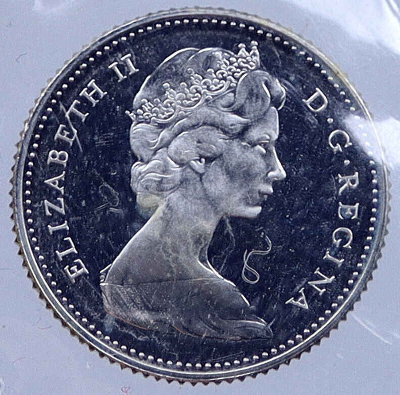 1966 CANADA Silver 10 Cents Canadian Coin under UK Queen ELIZABETH II i119036