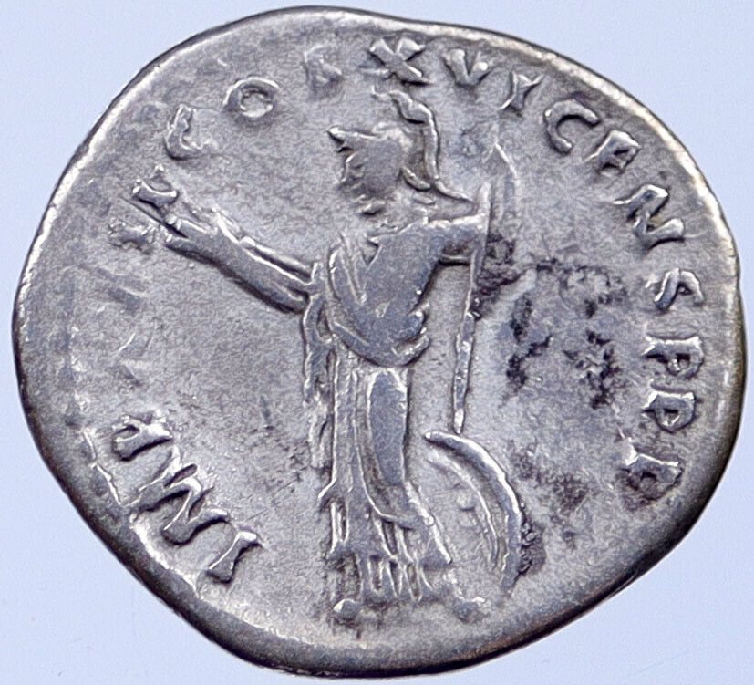 DOMITIAN 92AD Rome Authentic Ancient Silver Genuine Roman Coin MINERVA i119069